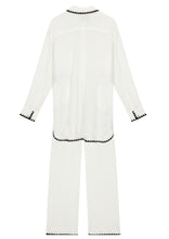 Görseli Galeri görüntüleyiciye yükleyin, Say Natural Set White / Long Shirt