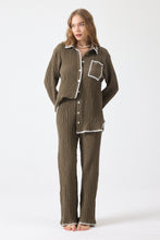 Görseli Galeri görüntüleyiciye yükleyin, Say Natural Set Khaki / Long Shirt