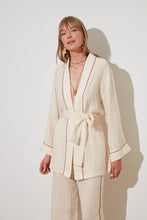 Görseli Galeri görüntüleyiciye yükleyin, Say Golden Glow Kimono&Pant&Bustier Three-Piece Set