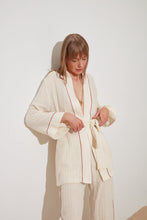 Görseli Galeri görüntüleyiciye yükleyin, Say Golden Glow Kimono&Pant&Bustier Three-Piece Set