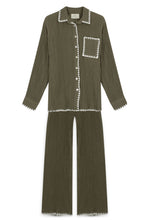 Görseli Galeri görüntüleyiciye yükleyin, Say Natural Set Khaki / Long Shirt
