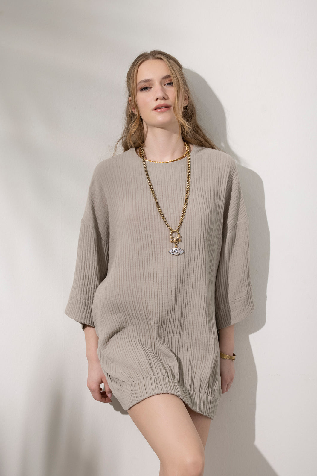 Say Beach Dress Stone