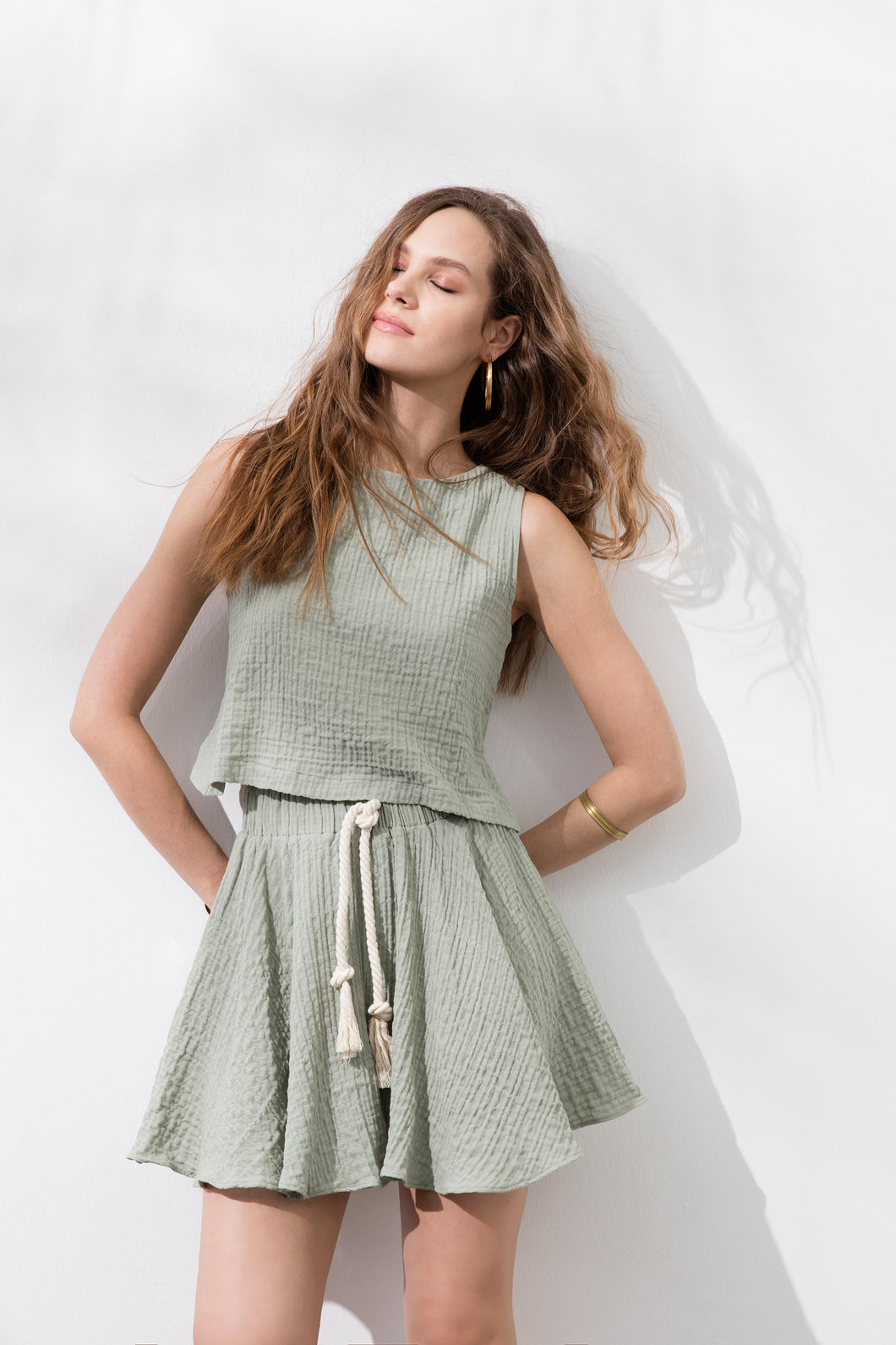 Say Hello Skirt Mint Green